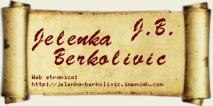 Jelenka Berkolivić vizit kartica
